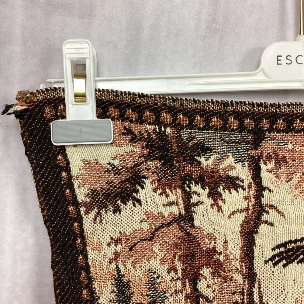 Vintage French Deer Eagle Mountains Tapestry